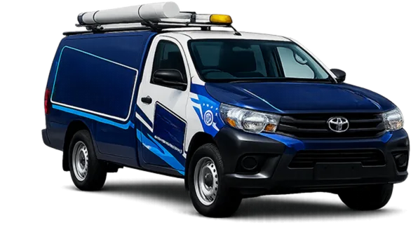 Our drain service van out on a Yennora job